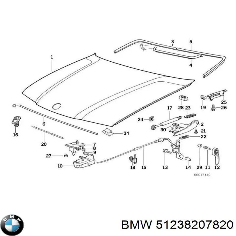 51238207820 BMW piston (clip De Una Campana Calefactora)