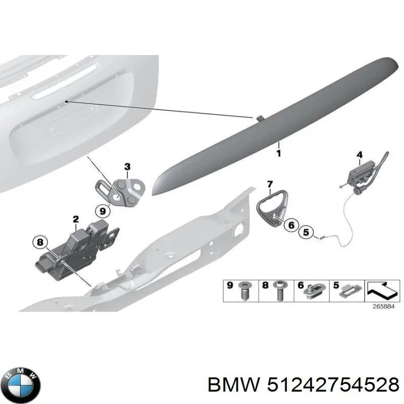 Comprar 51244332301 BMW Cerradura de puerta de maletero