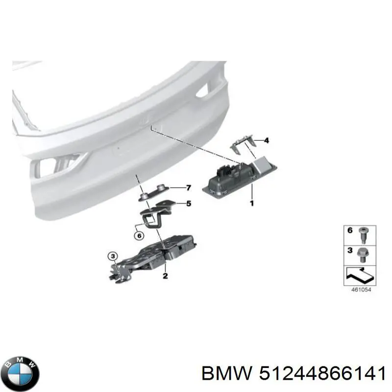 51244866141 BMW tirador de puerta de maletero exterior