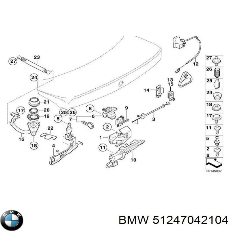 51247042104 BMW amortiguador de maletero