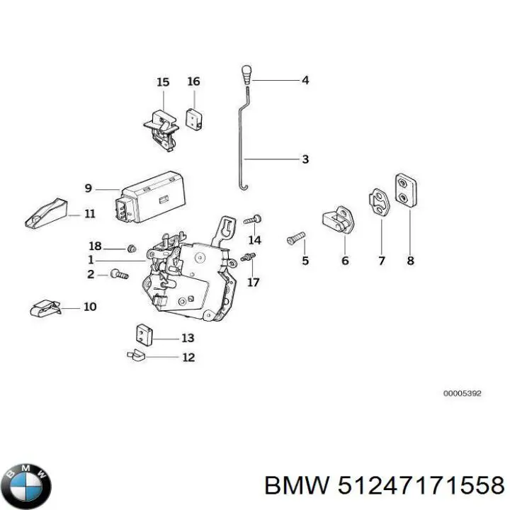 Tope de la tapa del maletero BMW 51247171558 precio, desde 52,01 EUR