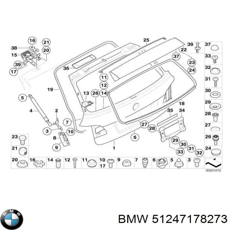 Amortiguador de maletero BMW 51247178273 precio, desde 15,65 EUR