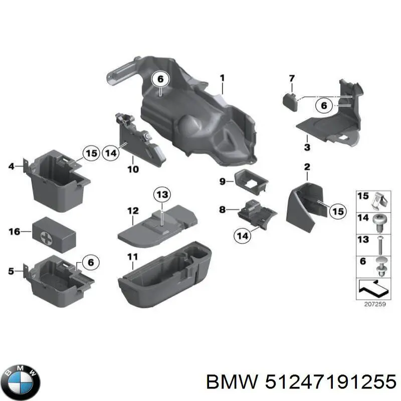 51247191255 BMW Amortiguador de porton