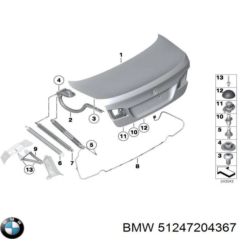 Comprar 51247204367 BMW Amortiguador de puerta trasera