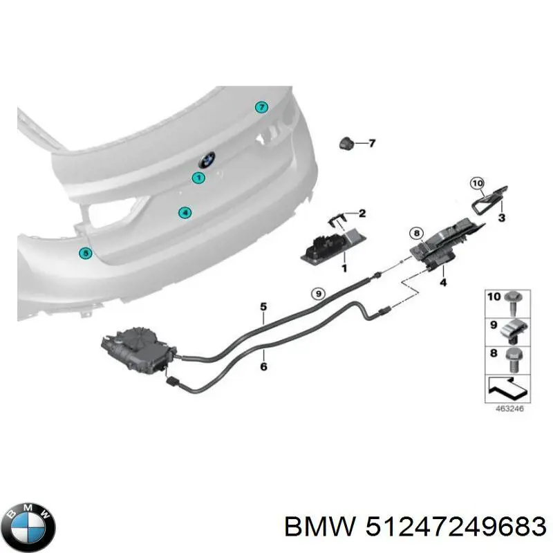 Cable del acelerador 51247249683 BMW
