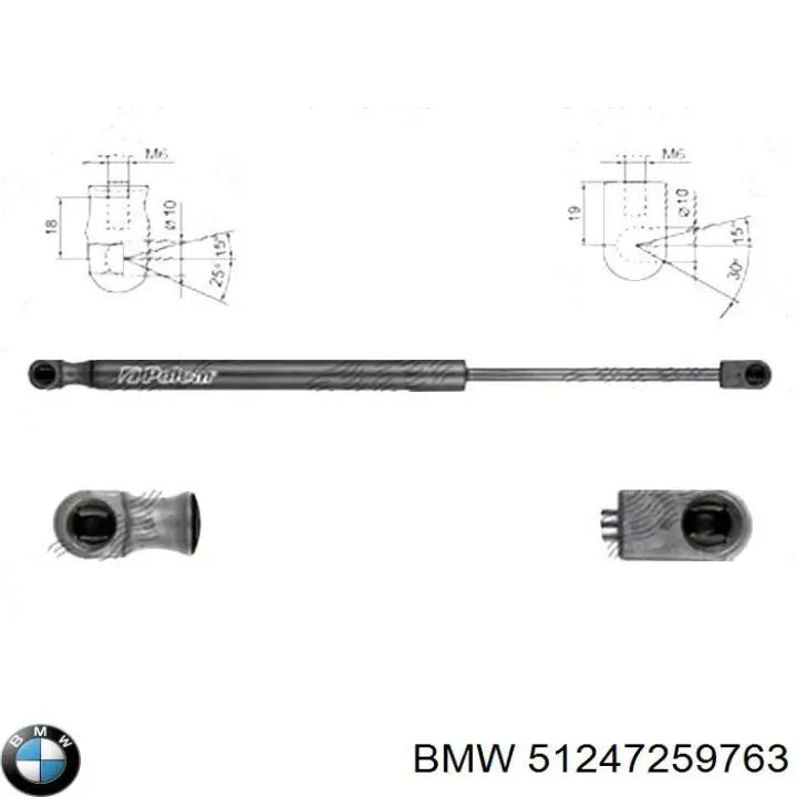 Amortiguador maletero 51247259763 BMW