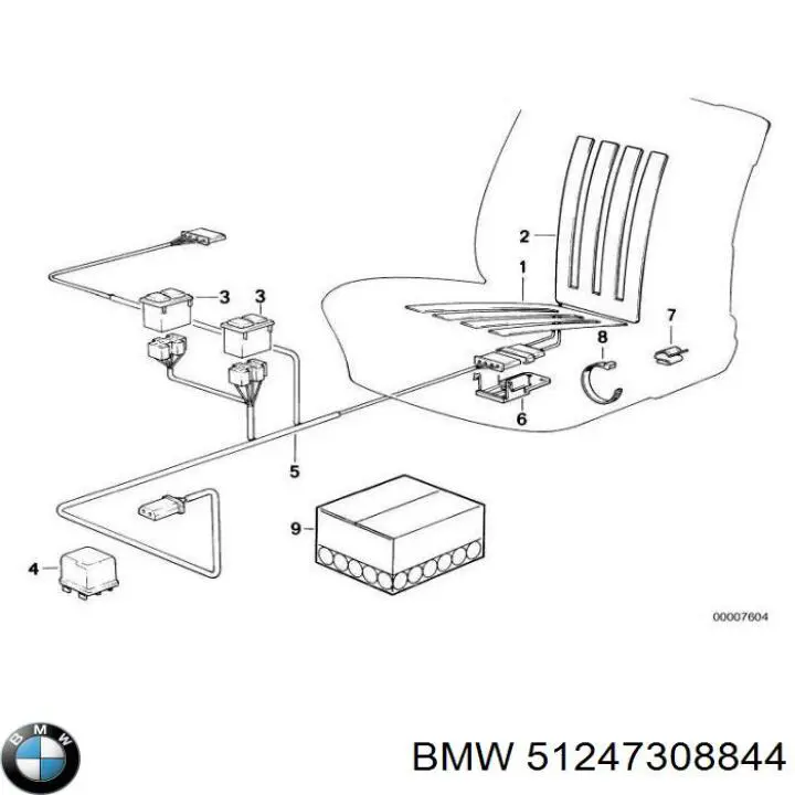 51247308844 BMW Cierre del maletero