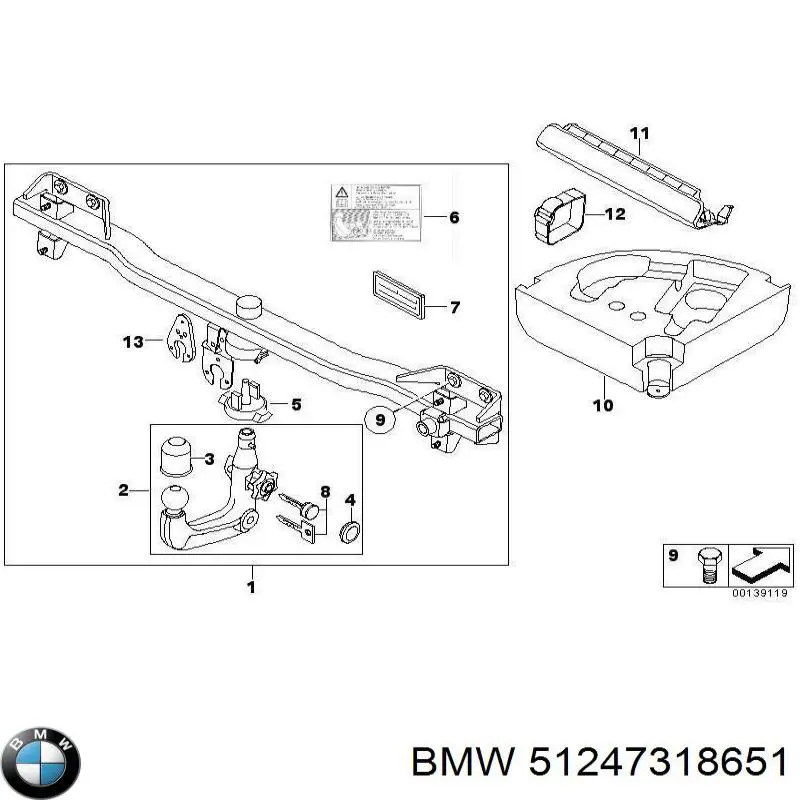 51247318651 BMW amortiguador de maletero