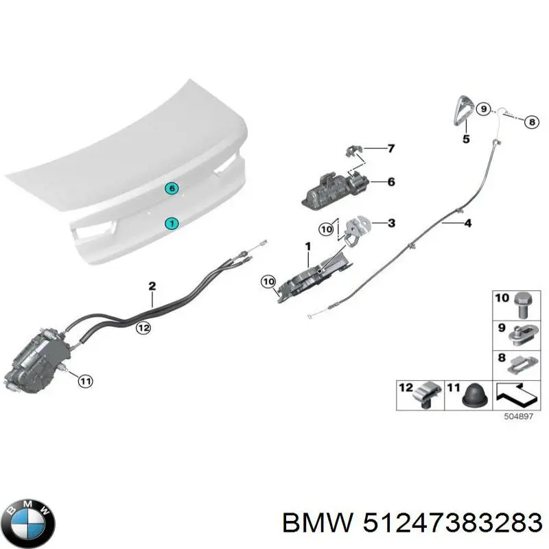Cerradura de portón trasero BMW 51247383283 precio, desde 112,44 EUR