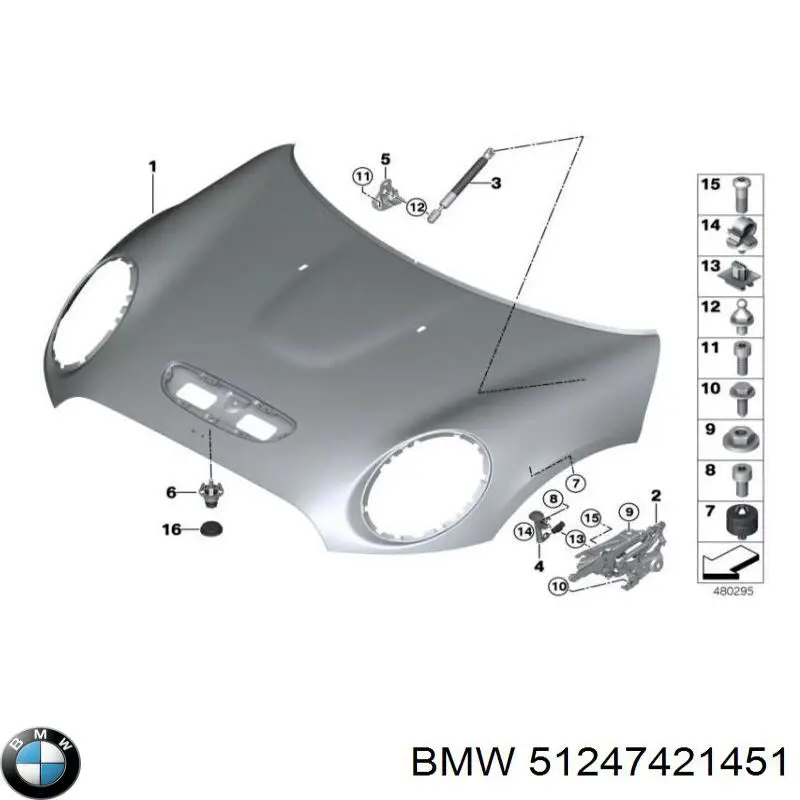 51247421451 BMW soporte, silenciador