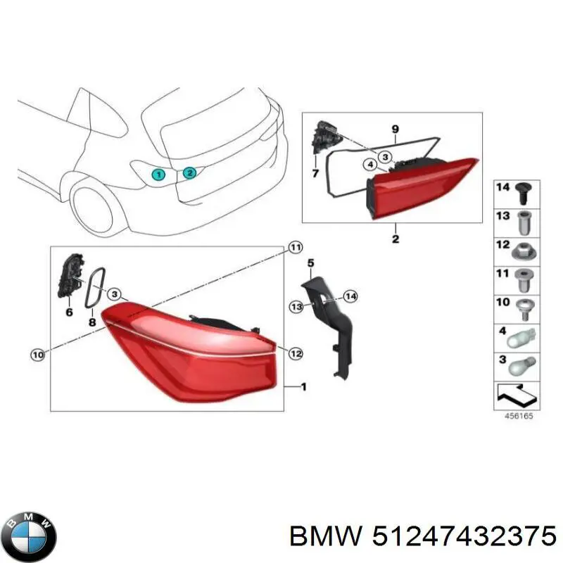 51247432375 BMW Amortiguador de porton