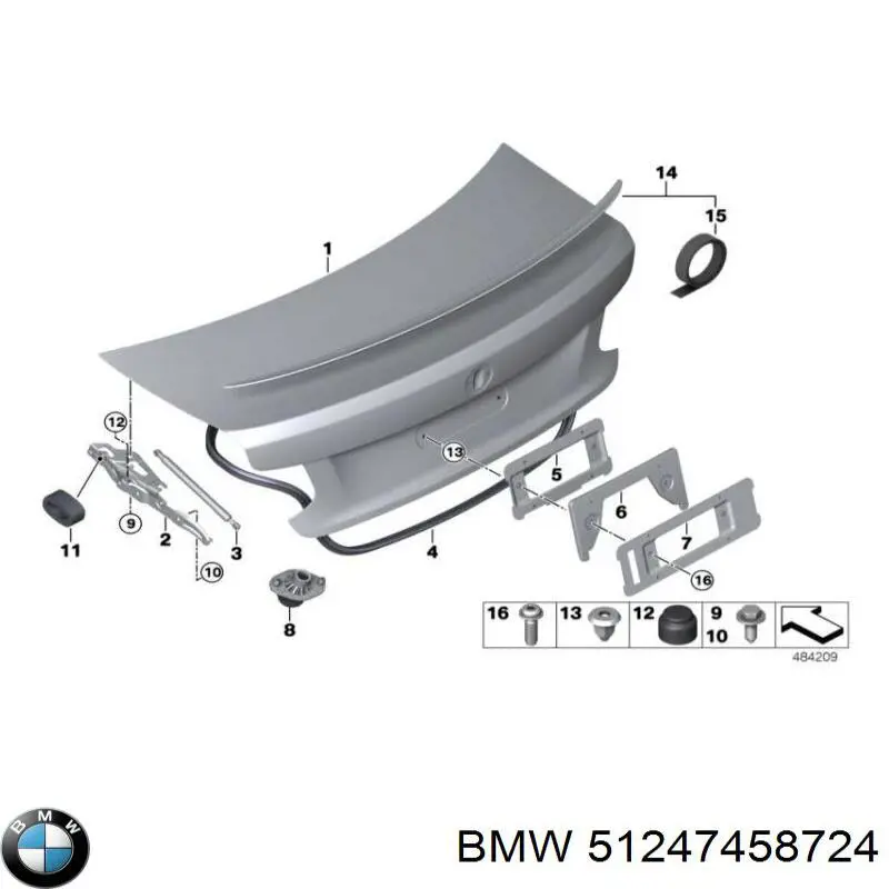 Almohadilla de tope silenciador BMW 51247458724 precio, desde 11,40 EUR