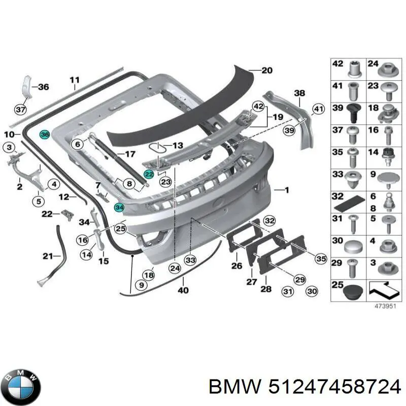 Comprar 51247458724 BMW Soporte de tubo de escape