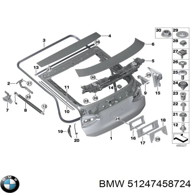 51247458724 BMW soporte, silenciador