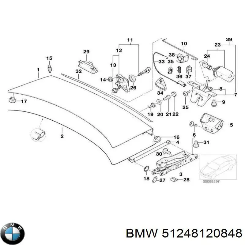 51248120848 BMW Interruptor de puerta