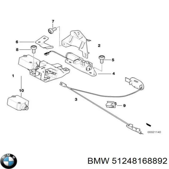 Comprar 51248168892 BMW Cerradura de puerta de maletero