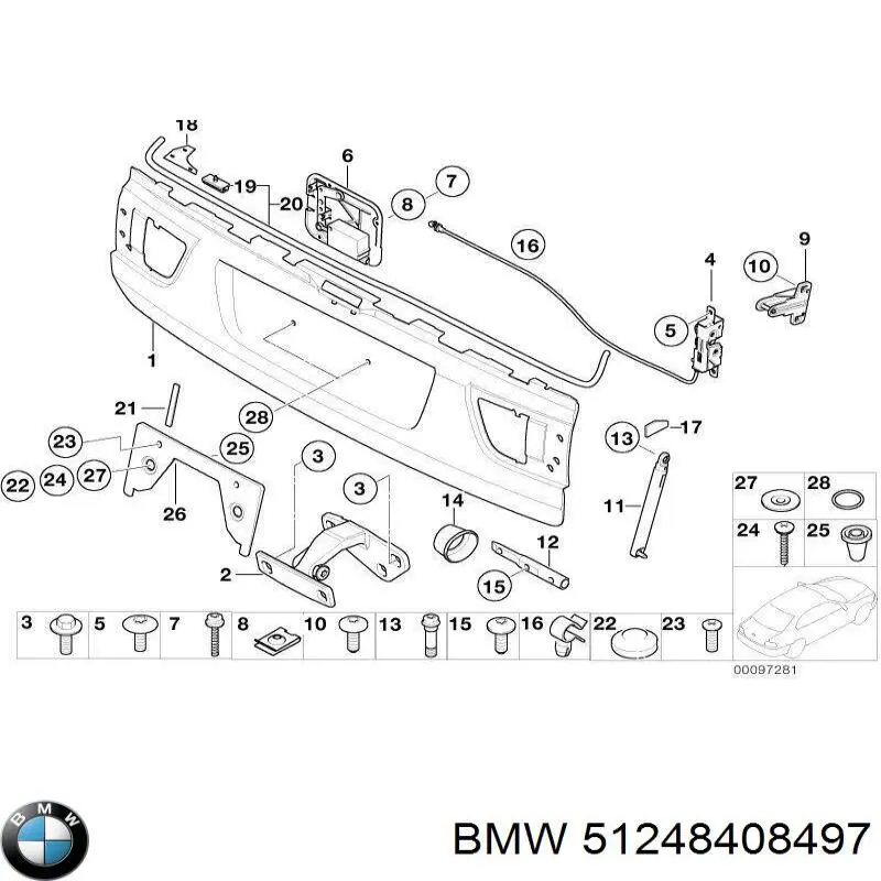 Motor de apertura/cierre del cierre del maletero (puerta trasera 3/5) BMW 51248408497 precio, desde 45,01 EUR