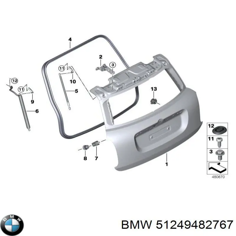 51249482767 BMW Amortiguador de porton