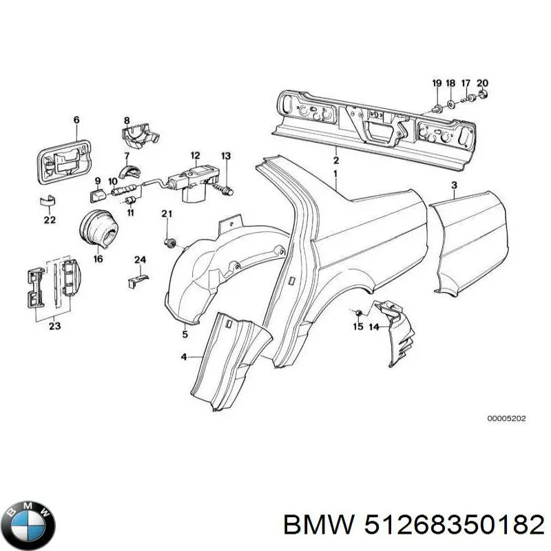 51268350182 BMW Motor apertura de tapa combustible