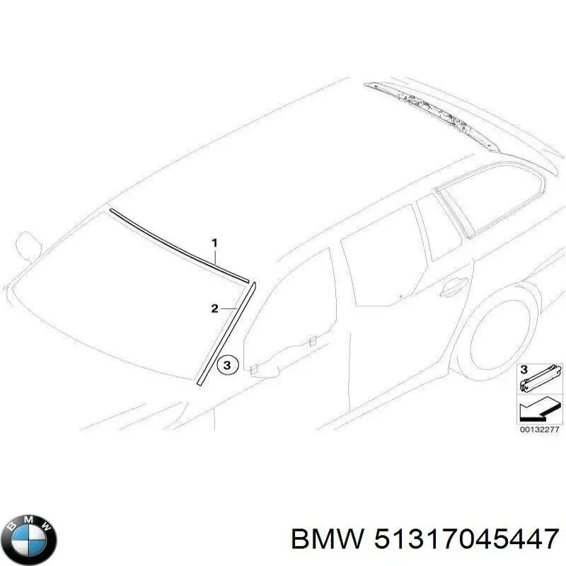 Comprar 51317045447 BMW Moldura izquierda del parabrisas