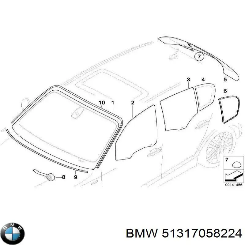 Moldura superior del parabrisas BMW 51317058224 precio, desde 33,99 EUR