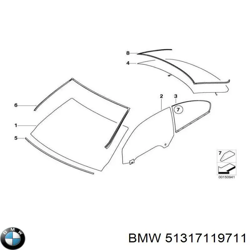 Moldura superior del parabrisas BMW 51317119711 precio, desde 70,30 EUR
