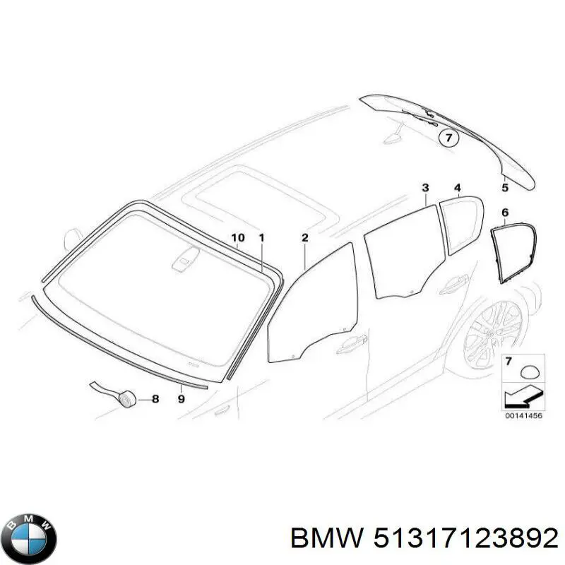 51317123892 BMW parabrisas
