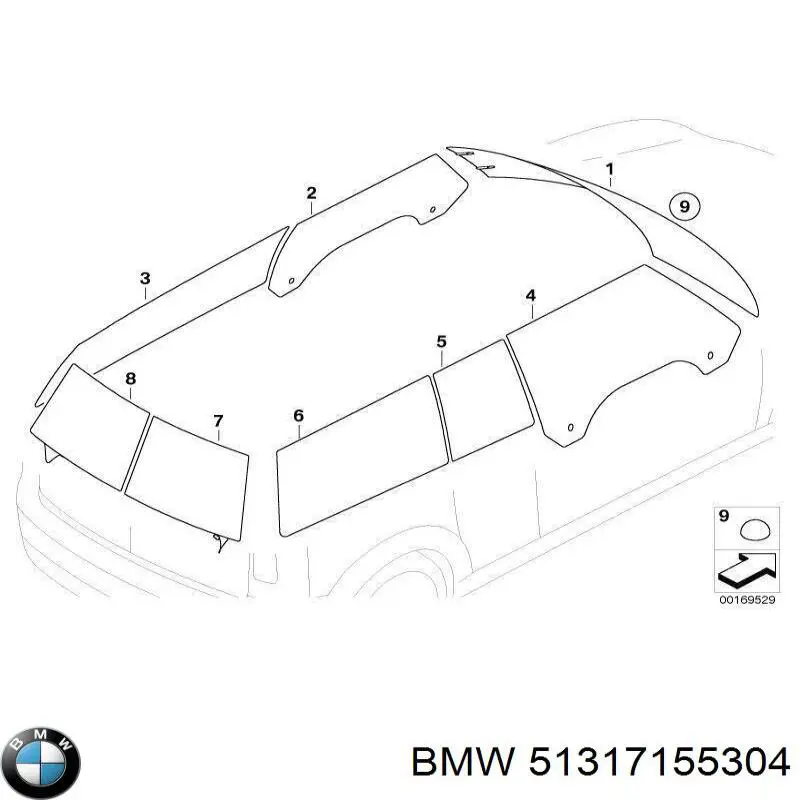 Moldura superior del parabrisas BMW 51317155304 precio, desde 25,94 EUR