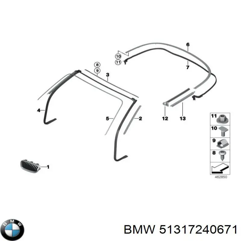 Moldeado del parabrisas para BMW 2 (F23)