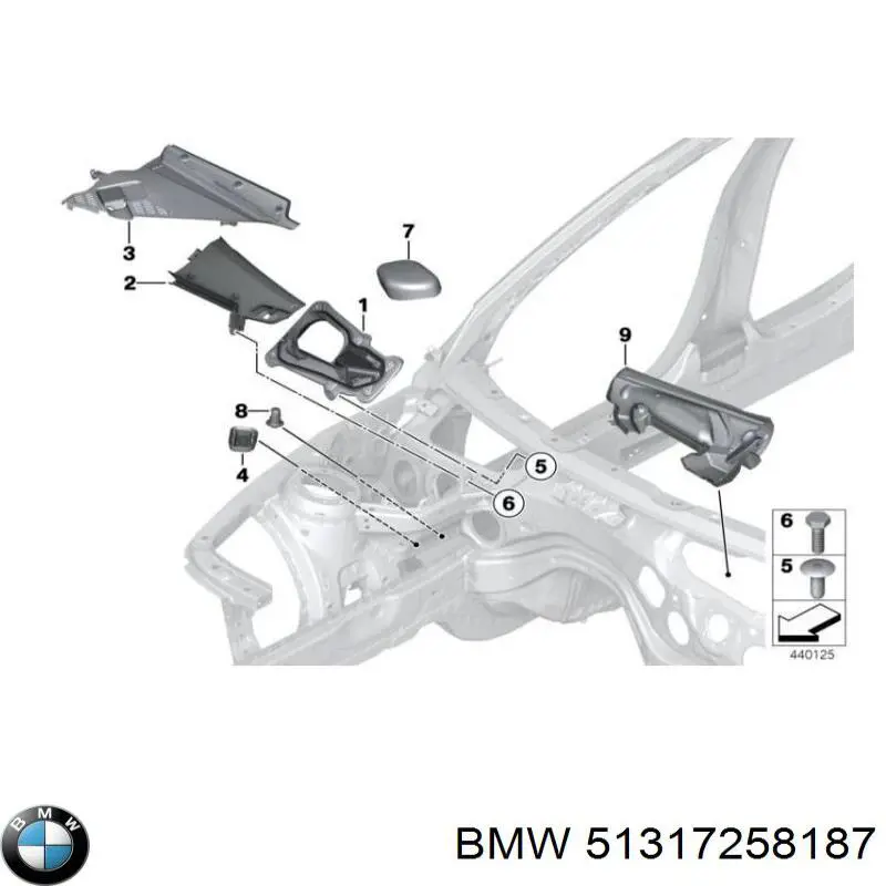 Moldura izquierda del parabrisas BMW 51317258187 precio, desde 36,26 EUR