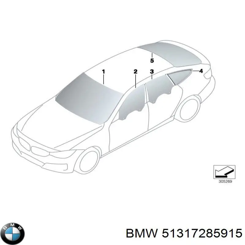 Comprar 51317285915 BMW Moldura superior del parabrisas