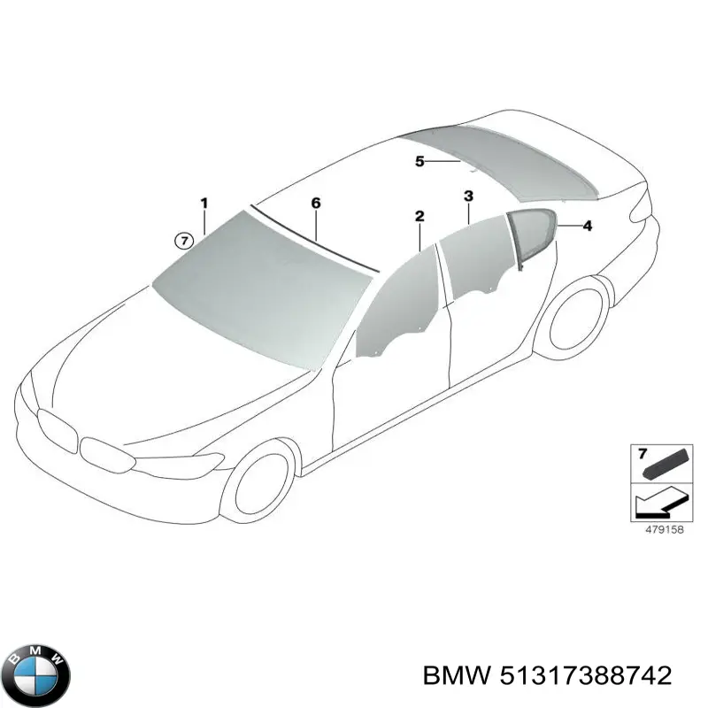 Parabrisas delantero BMW 5 G30, F90