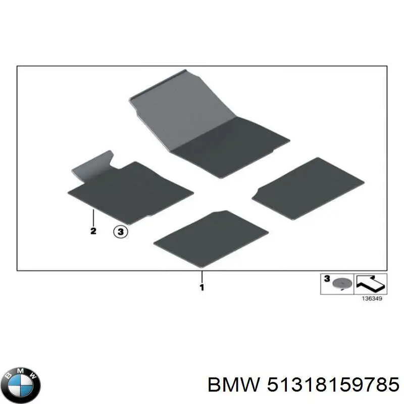 51318159785 BMW Moldura superior de cristal trasero