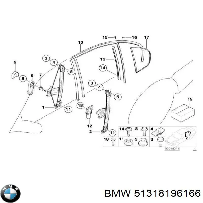 Junta, luneta trasera para BMW 3 (E46)