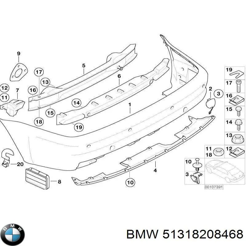 Moldura superior del parabrisas BMW 51318208468 precio, desde 60,74 EUR