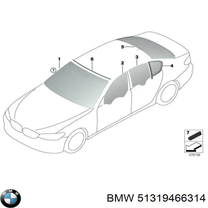 51319466314 BMW Parabrisas delantero 