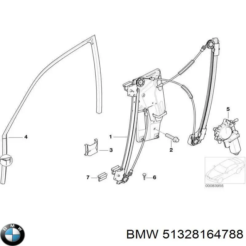 51328164788 BMW Clip de fijación del guardabarros delantero