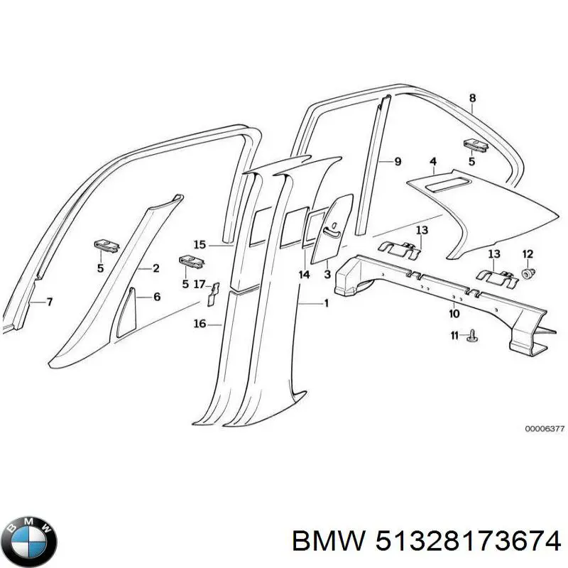 51328173674 BMW manivela elevalunas puerta delantera