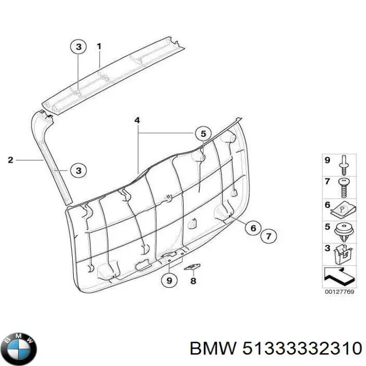 Luna de puerta del pasajero delantero para BMW X3 (E83)