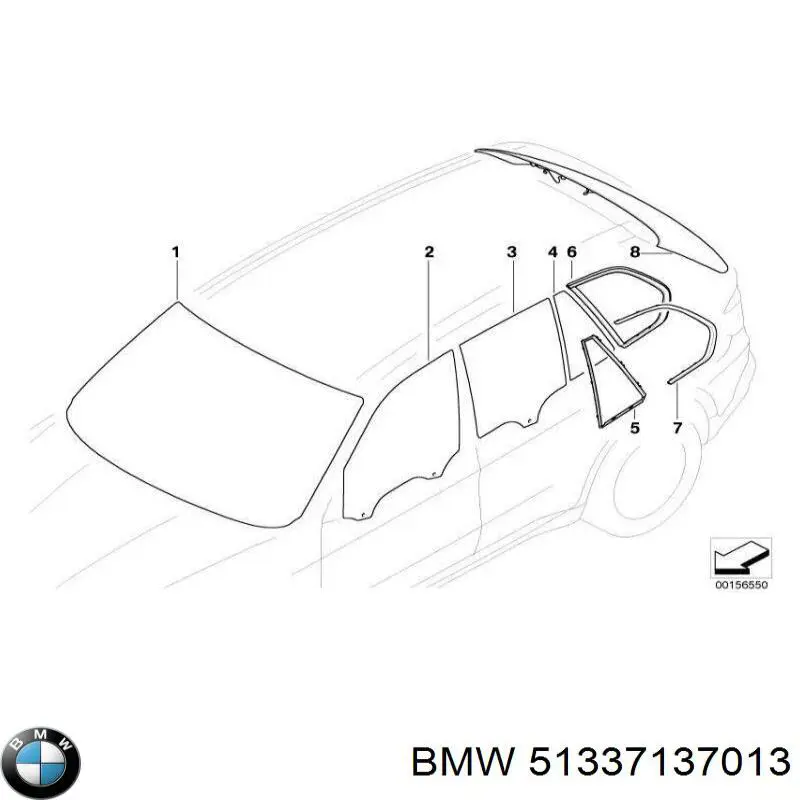 Luna de puerta delantera izquierda para BMW X5 (E70)