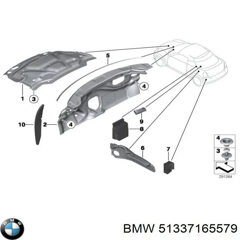 51337165579 BMW luna de puerta delantera izquierda