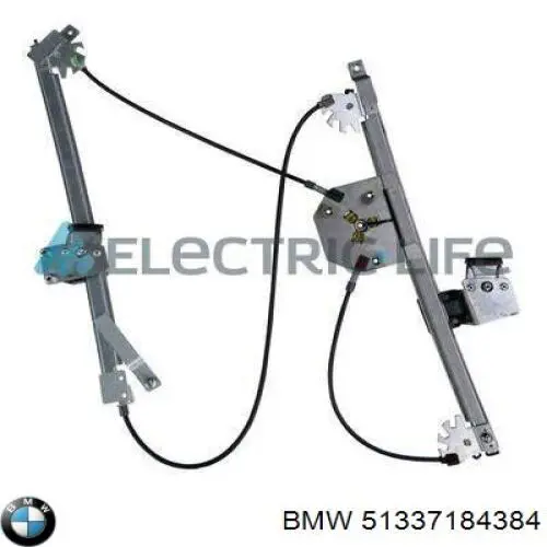 51337184384 BMW mecanismo de elevalunas, puerta delantera derecha