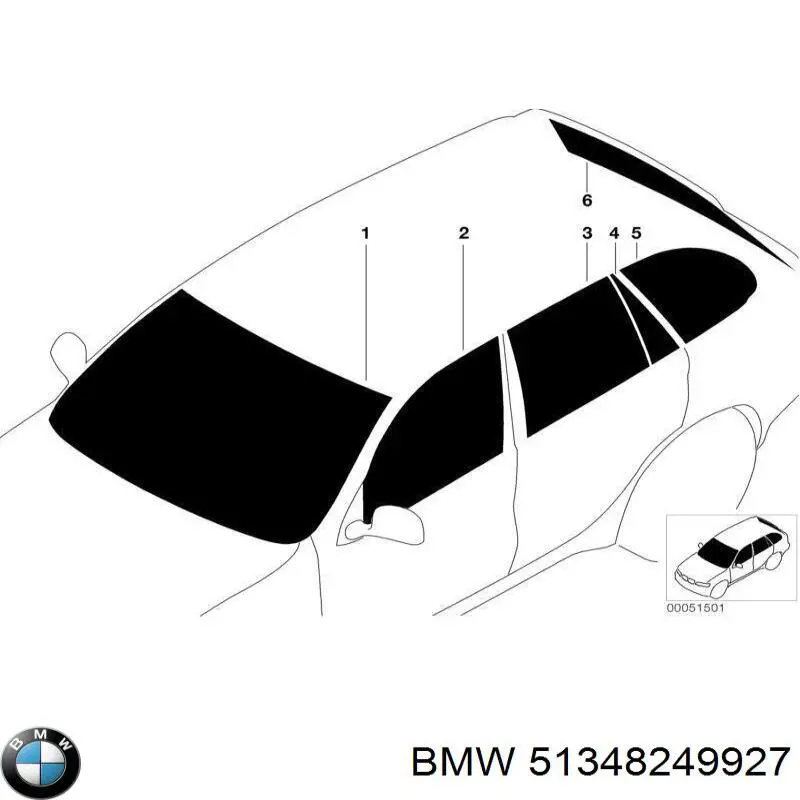 Cristal de puerta trasera izquierda BMW 51348249927 precio, desde 113,26 EUR