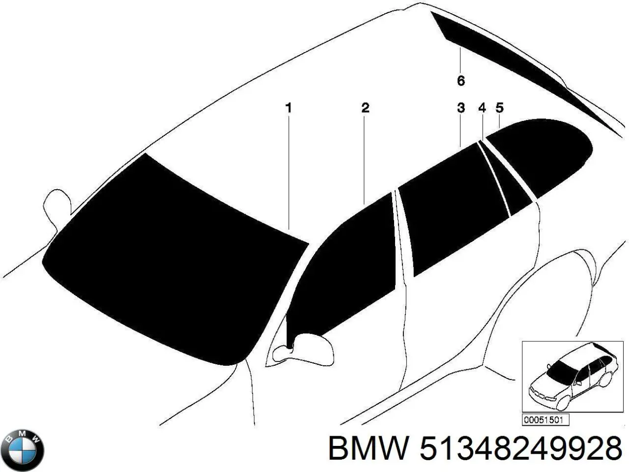Cristal de puerta trasera derecha BMW 51348249928 precio, desde 129,23 EUR