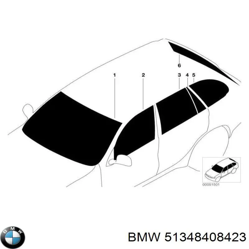 Cristal de la ventanilla fija de la puerta trasera izquierda BMW 51348408423 precio, desde 118,67 EUR