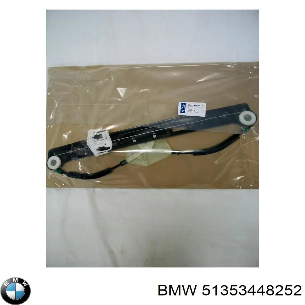 51353448252 BMW mecanismo de elevalunas, puerta trasera derecha