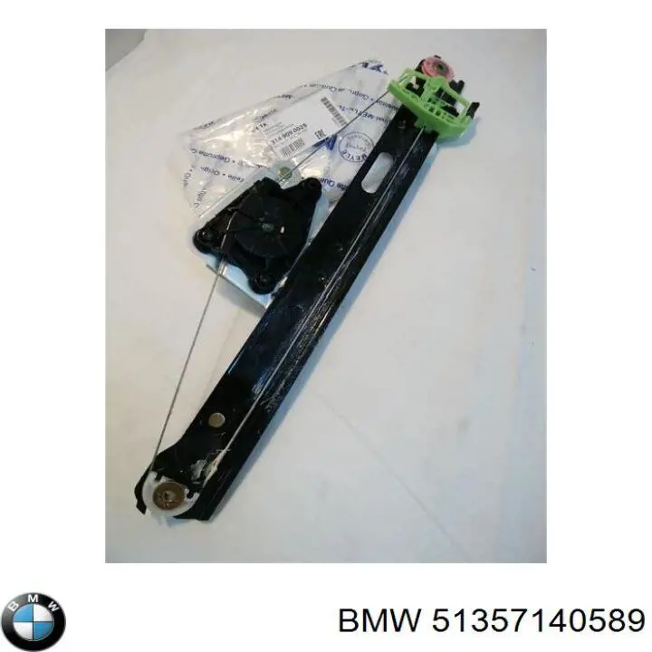 Mecanismo de elevalunas de la puerta trasera izquierda 51357140589 BMW