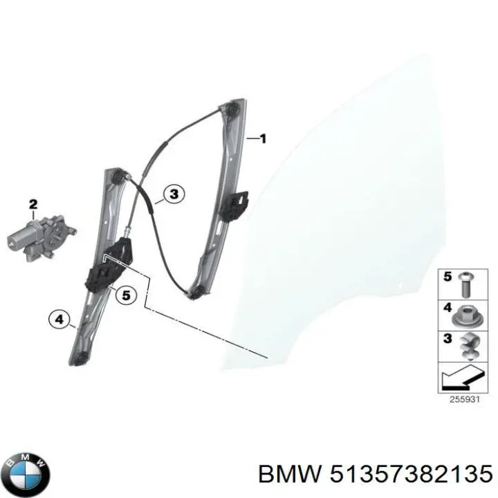 Comprar 51357382135 BMW Mecanismo de elevalunas delantero izquierdo