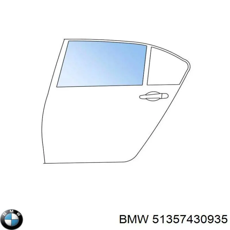 51357430935 BMW luna de puerta trasera izquierda