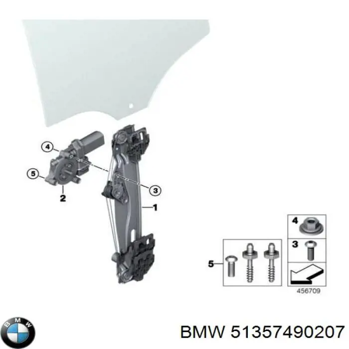 Mecanismo alzacristales, puerta trasera izquierda para MINI Cooper (F55)